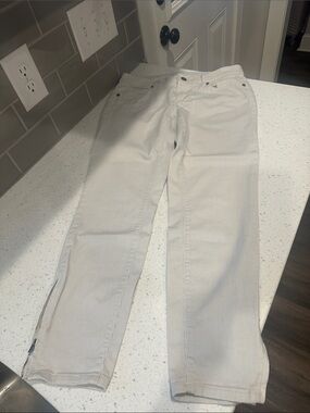 LOFT Light Beige Pinstripe Women’s Jeans XS